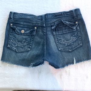 Denim cut off shorts